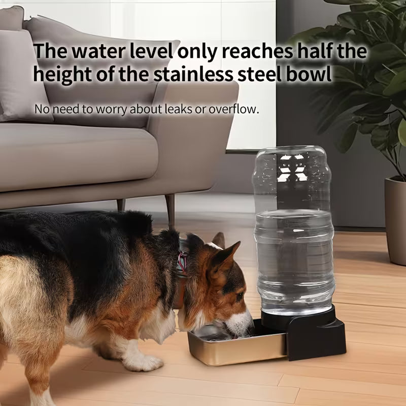 Dog Drinking Machine Large Capacity Filtered Clean Water Feeder Stainless Steel Detachable
