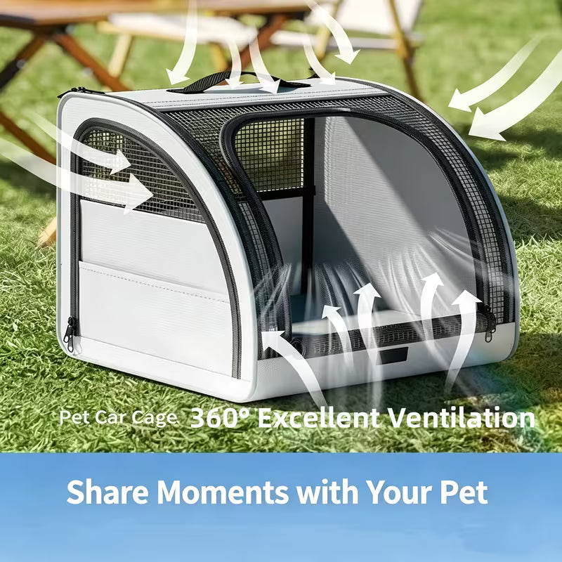 Foldable Pet Travel Carrier – Portable Dog & Cat Car Carrier