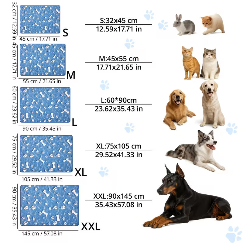 Dog Summer Pet Ice Mat, Cooling Pad for Dogs And Cats,