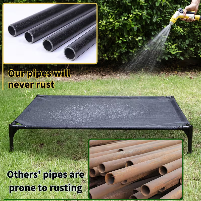 r Pet Bed, Black, Available in Multiple Sizes (42.1"x29.9"x7.5", 32"x25"x7.5", 22"x17"x7.5") -