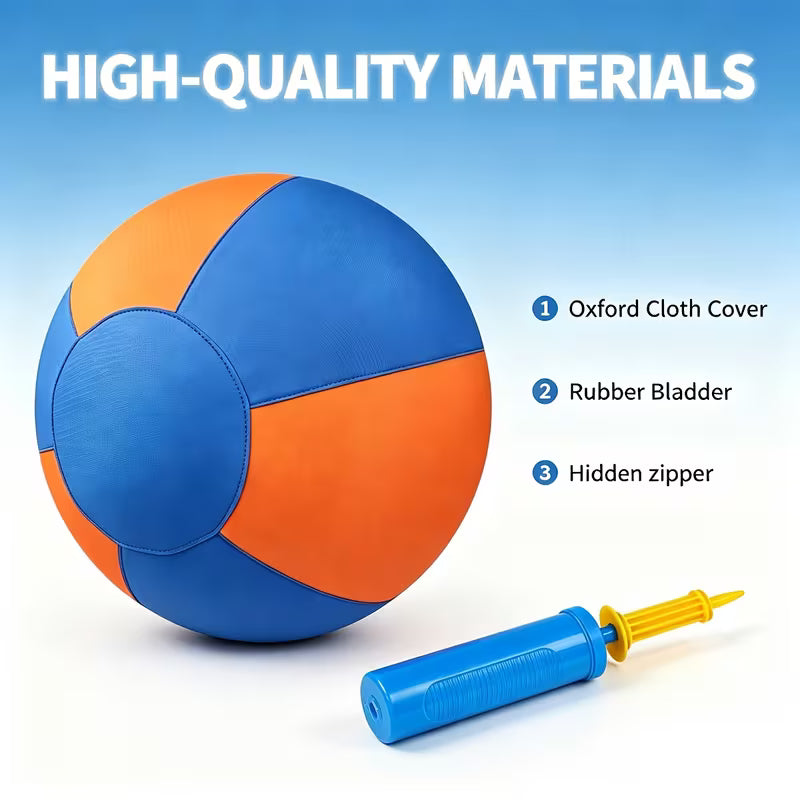 17.72" Inflatable Sheep Ball for Dogs with Pump & Chew Stick