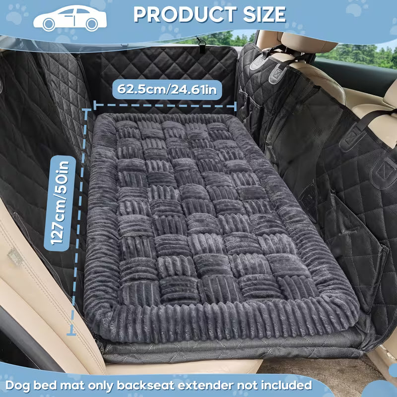 Dog Car Bed Mat – Non-Slip Backseat Extender Travel Pad