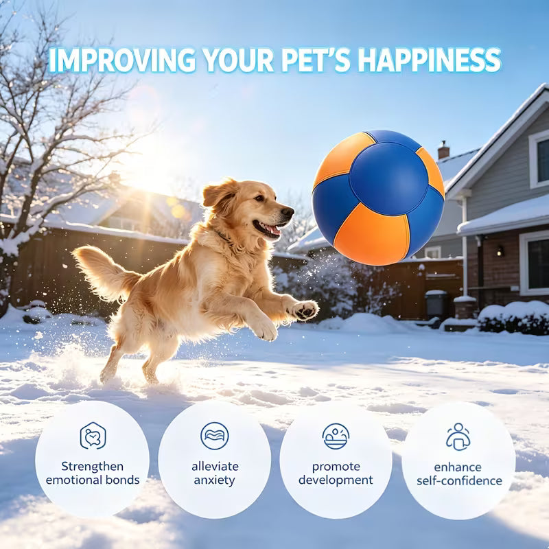 17.72" Inflatable Sheep Ball for Dogs with Pump & Chew Stick