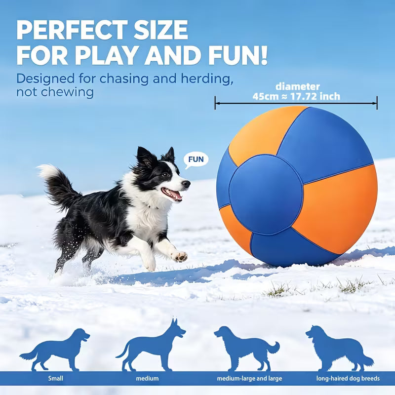 17.72" Inflatable Sheep Ball for Dogs with Pump & Chew Stick