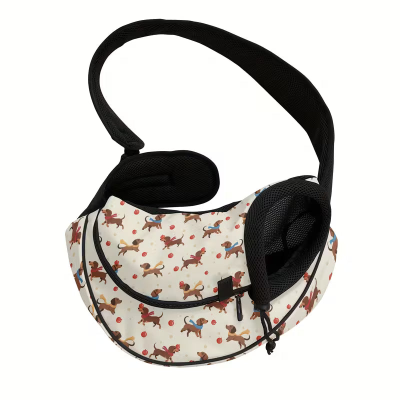 Dachshund Print Small Dog Carrier Sling