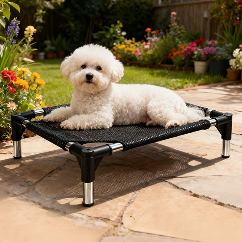 1pc Elevated Cooling Dog Bed, Portable Indoor And Outdoor Cooling Raised Cot Pet