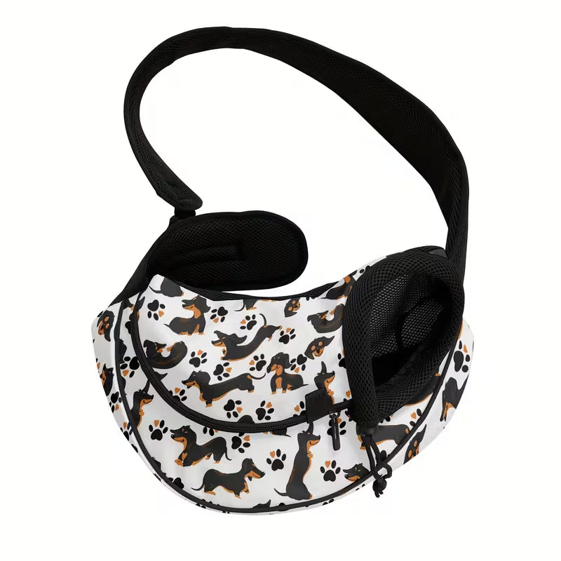 Dachshund Print Small Dog Carrier Sling