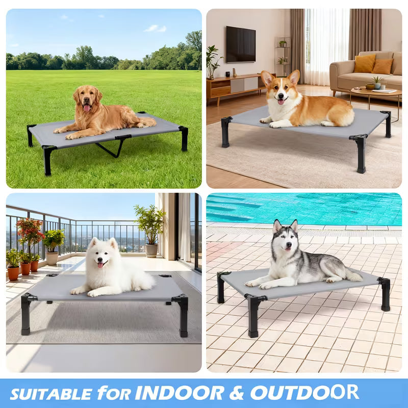 Cooling Elevated Dog Bed – Breathable Mesh Cot