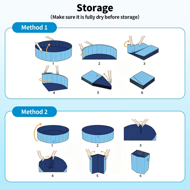 Swimming Pool And Collapsible Dog Pool, Portable Foldable Anti-Slip Leakproof PVC Pet Swimming Tub, Outdoor Yard Summer Water Play Pool, for Small Dogs, Family Backyard Cooling Wading Pool Easy Setup