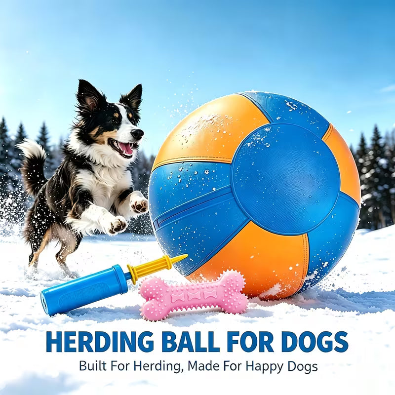 17.72" Inflatable Sheep Ball for Dogs with Pump & Chew Stick