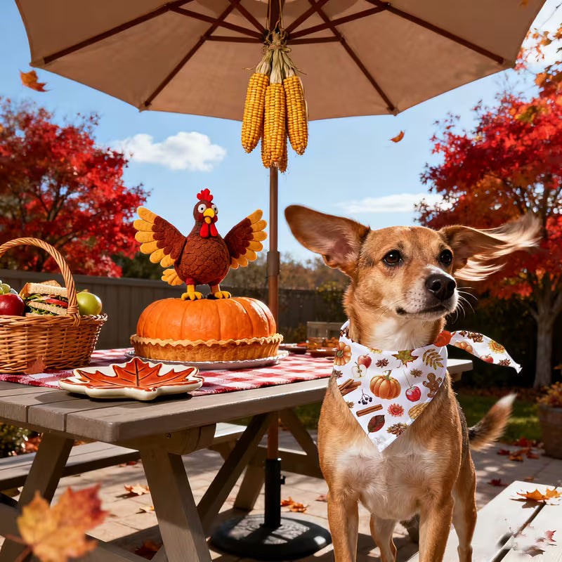15pcs Set of 7 Holiday Style Dog Scarves & Headbands – Valentine’s Day, St. Patrick’s Day, Easter, Halloween, Thanksgiving & Christmas Pet Accessories