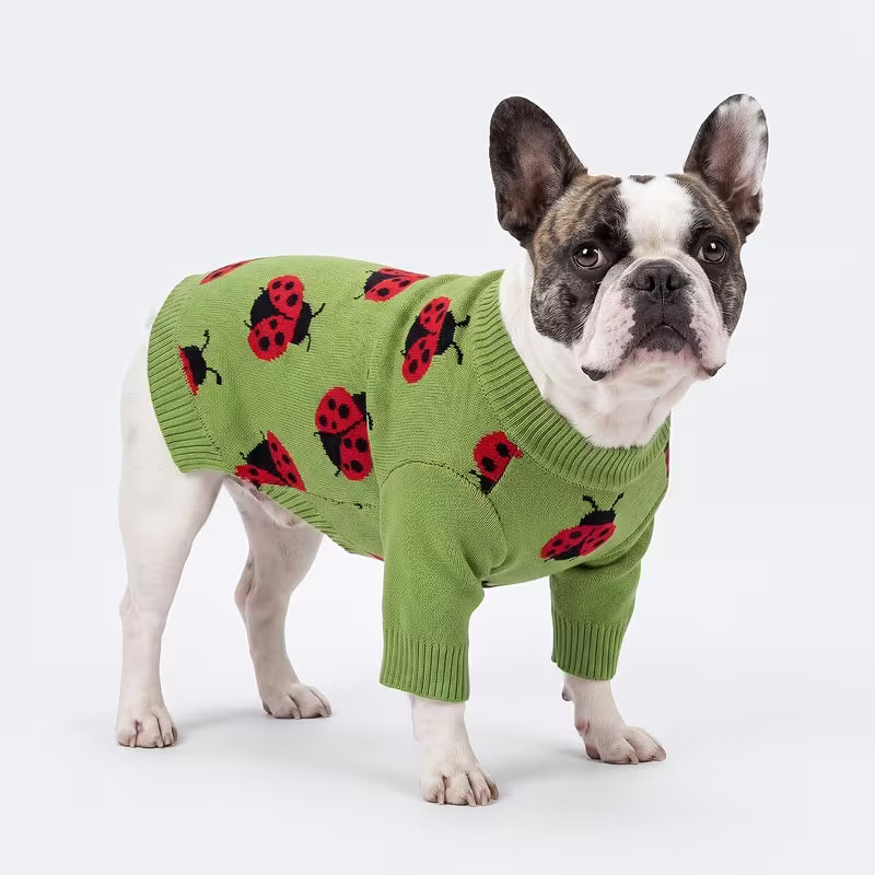 1-Piece Warm Knit Pet Sweater for Dogs & Cats – Cozy Autumn Winter Outfit & Halloween, Christmas & New Year Costume
