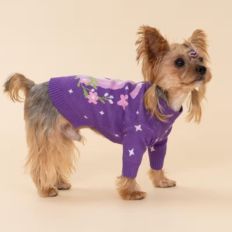 1-Piece Warm Knit Pet Sweater for Dogs & Cats – Cozy Autumn Winter Outfit & Halloween, Christmas & New Year Costume