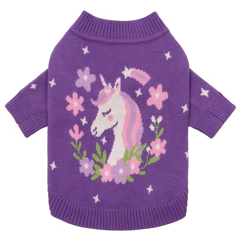 1-Piece Warm Knit Pet Sweater for Dogs & Cats – Cozy Autumn Winter Outfit & Halloween, Christmas & New Year Costume