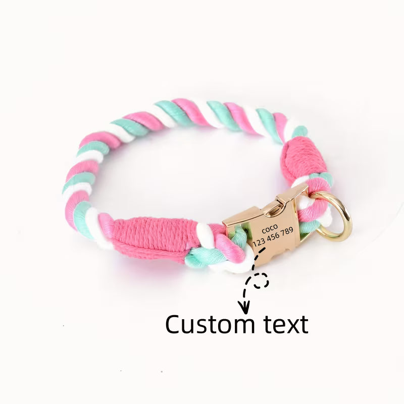 Dog Collars Use Customized Engraved Pet Names And Numbers