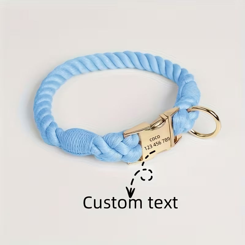 Dog Collars Use Customized Engraved Pet Names And Numbers