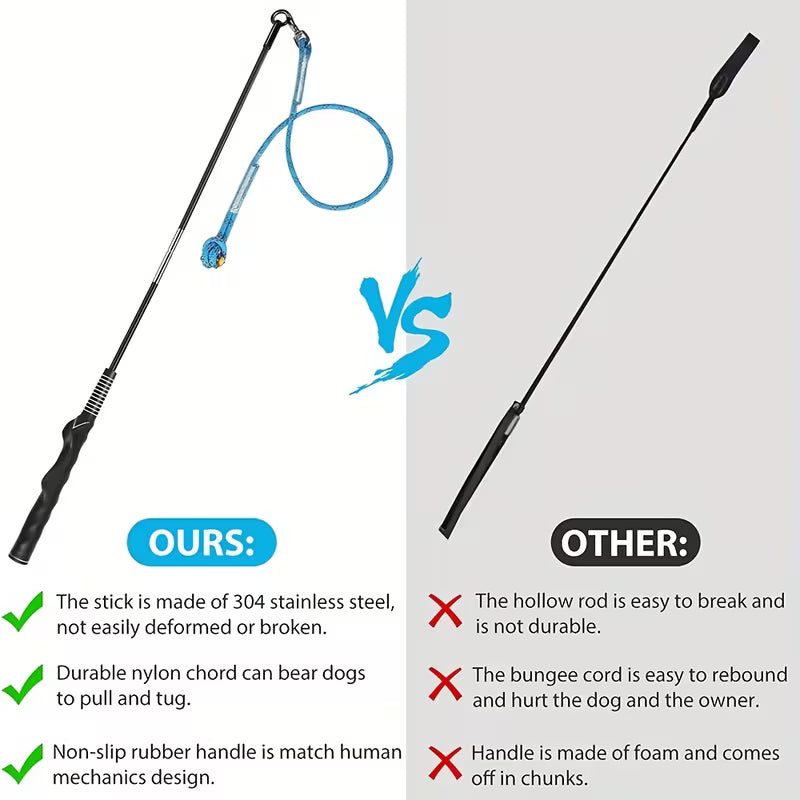 Interactive Dog Teaser Wand with Rope