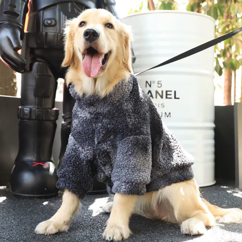 Large Breed Winter Dog Clothes – Warm Autumn & Winter Outfit for Labrador, Samoyed & Golden Retriever