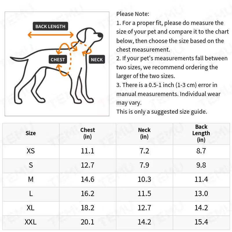 Large Breed Winter Dog Clothes – Warm Autumn & Winter Outfit for Labrador, Samoyed & Golden Retriever