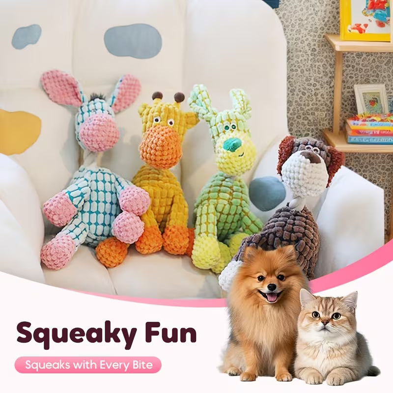 13pcs Small Dog Plush Squeaky Toys – Fun Chew & Play Gift Set