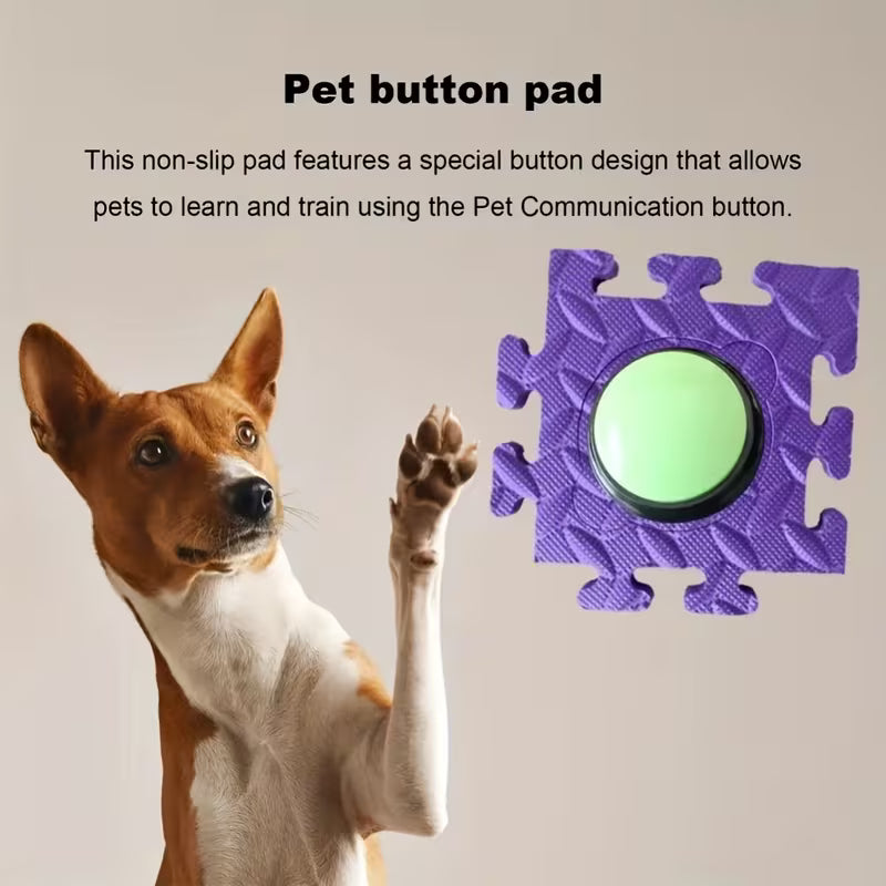 4pcs Recordable Pet Sound Buttons – Interactive Talking Training Toy