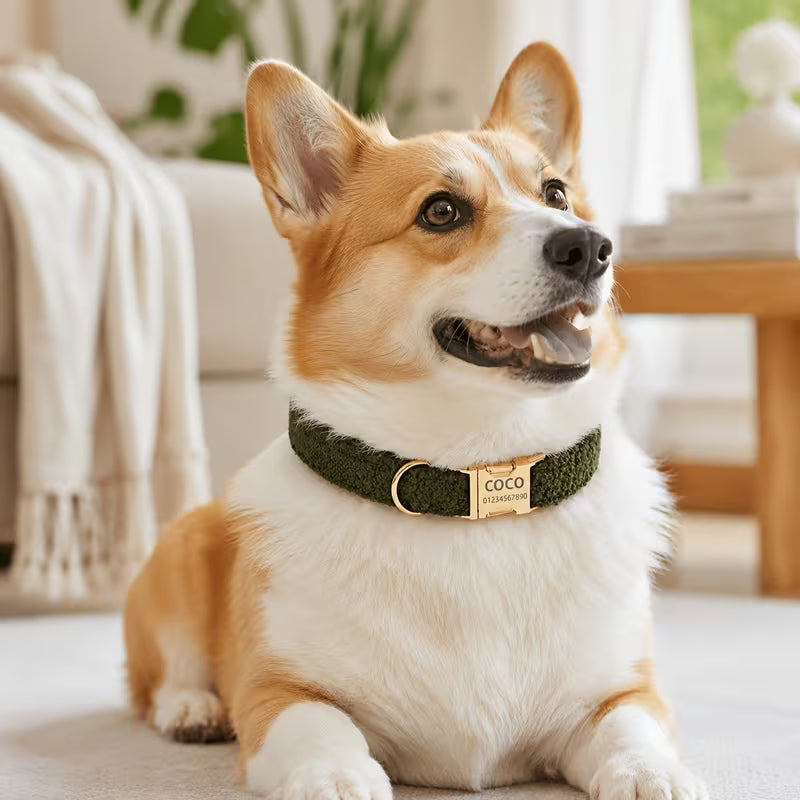 Dog Collar with Adjustable Soft & Warm Design,