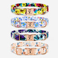 Personalized Floral Pet Collar – Custom Name & Phone ID for Dogs & Cats