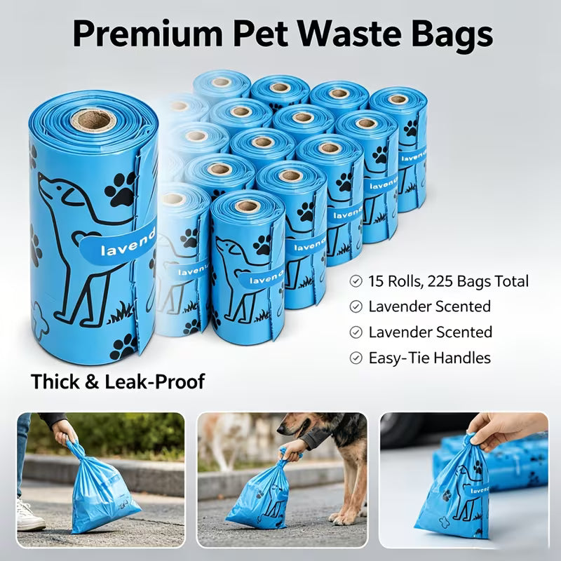 Specialized Thick & Durable Dog Waste Bags – Leak-Proof, Odor-Proof & Tear-Resistant | 220–440 PCS