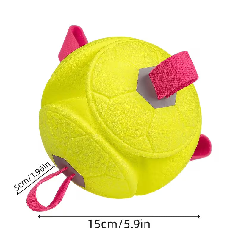 Indestructible ETPU Knotted Dog Ball – Chew & Fetch Toy