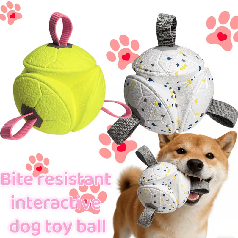 Indestructible ETPU Knotted Dog Ball – Chew & Fetch Toy