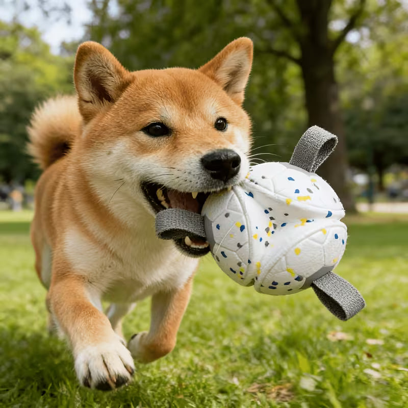 Indestructible ETPU Knotted Dog Ball – Chew & Fetch Toy