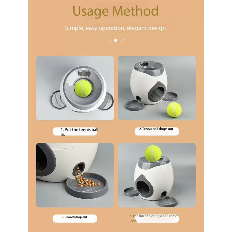 Dog Tennis Ball Treat Dispenser – Interactive Food Puzzle Toy