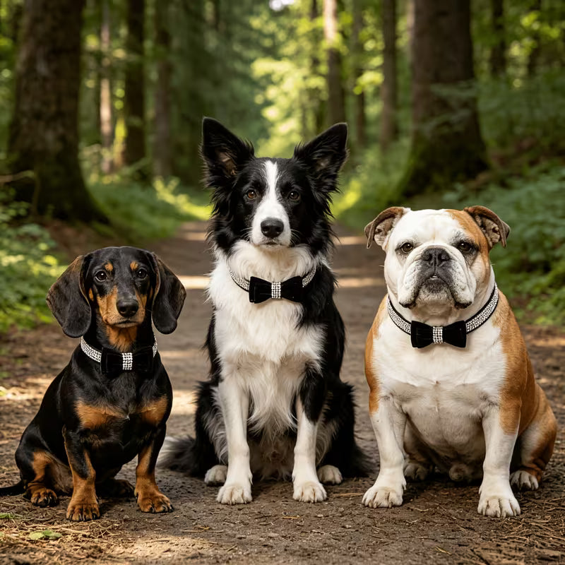 Luxury Rhinestone Dog Collar & Leash Set
