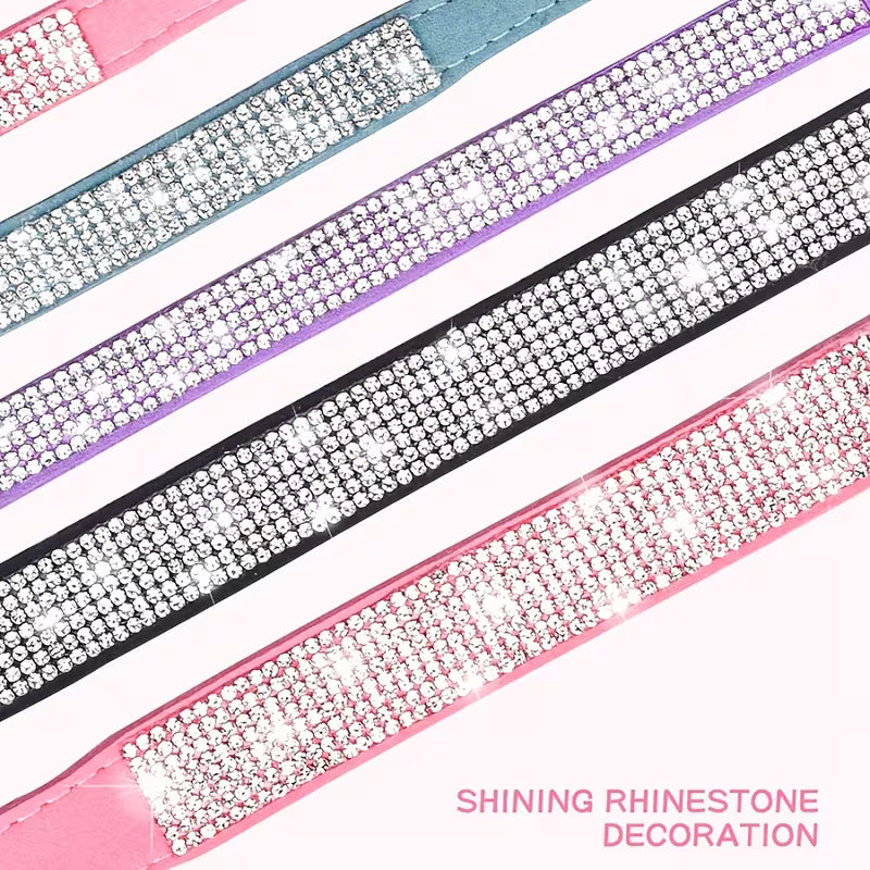 Luxury Rhinestone Dog Collar & Leash Set