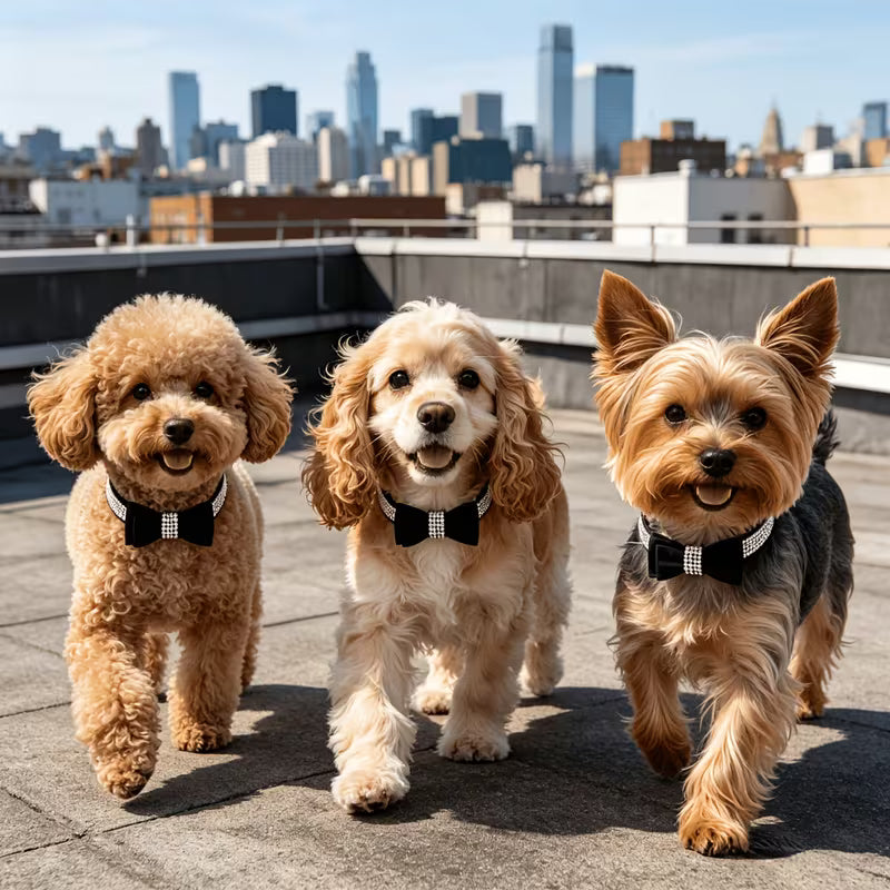 Luxury Rhinestone Dog Collar & Leash Set