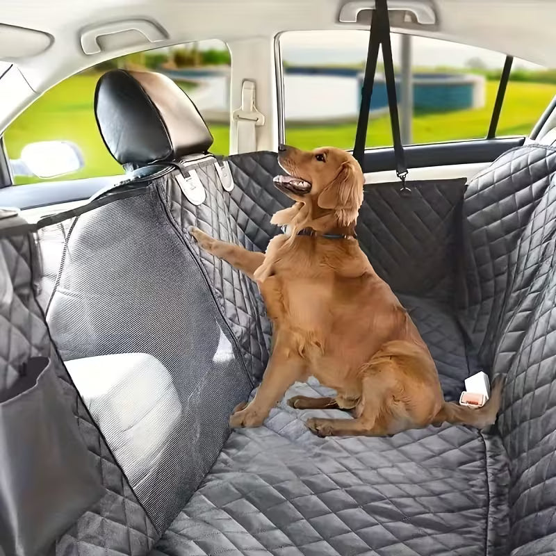 All-in-One Pet Car Seat Hammock – Scratch-Resistant Non-Slip Dog & Cat Backseat Cover